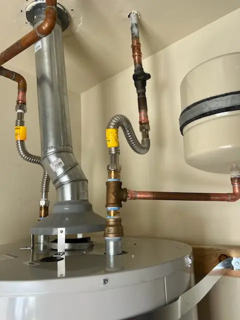 Water heater installation and plumbing repair in Bellton